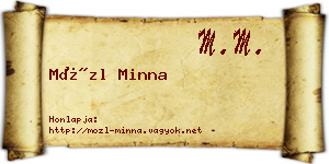 Mözl Minna névjegykártya